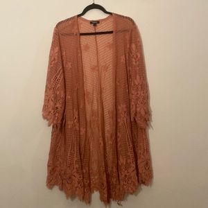 Torrid Coral Lace Kimono